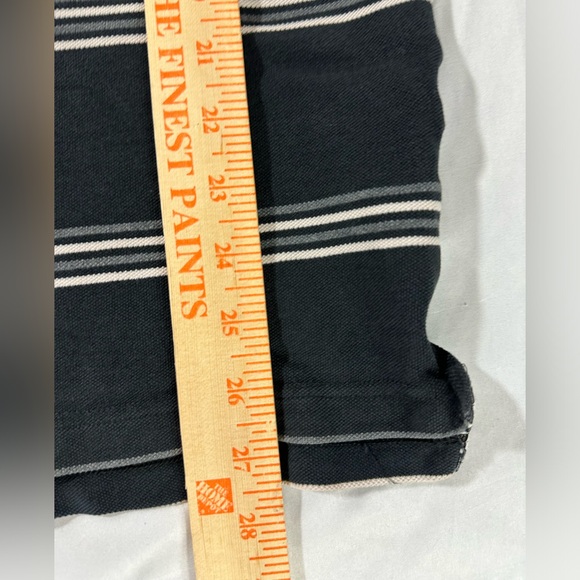 2000s ECKO EMBROIDERED POLO LARGE BLACK RHOMBUS STRIPED - Picture 8 of 15